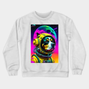 Inspirational Dog in Space Crewneck Sweatshirt